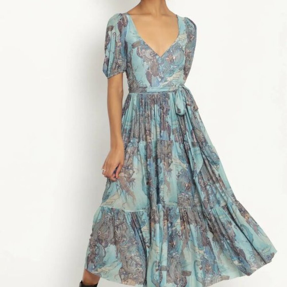 Sea Witch Wrap Midaxi Dress M
